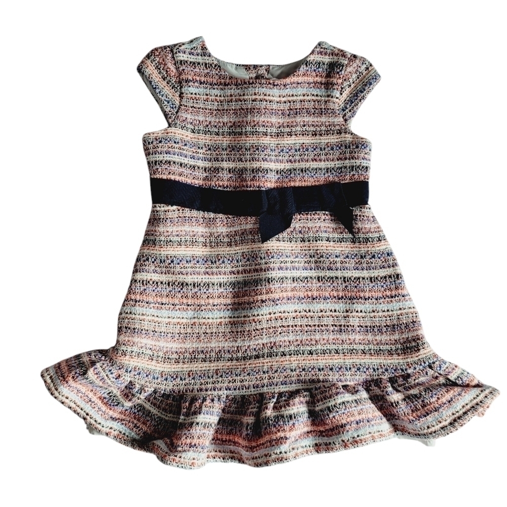 Janie and Jack Red, White and Blue Tweed Dress